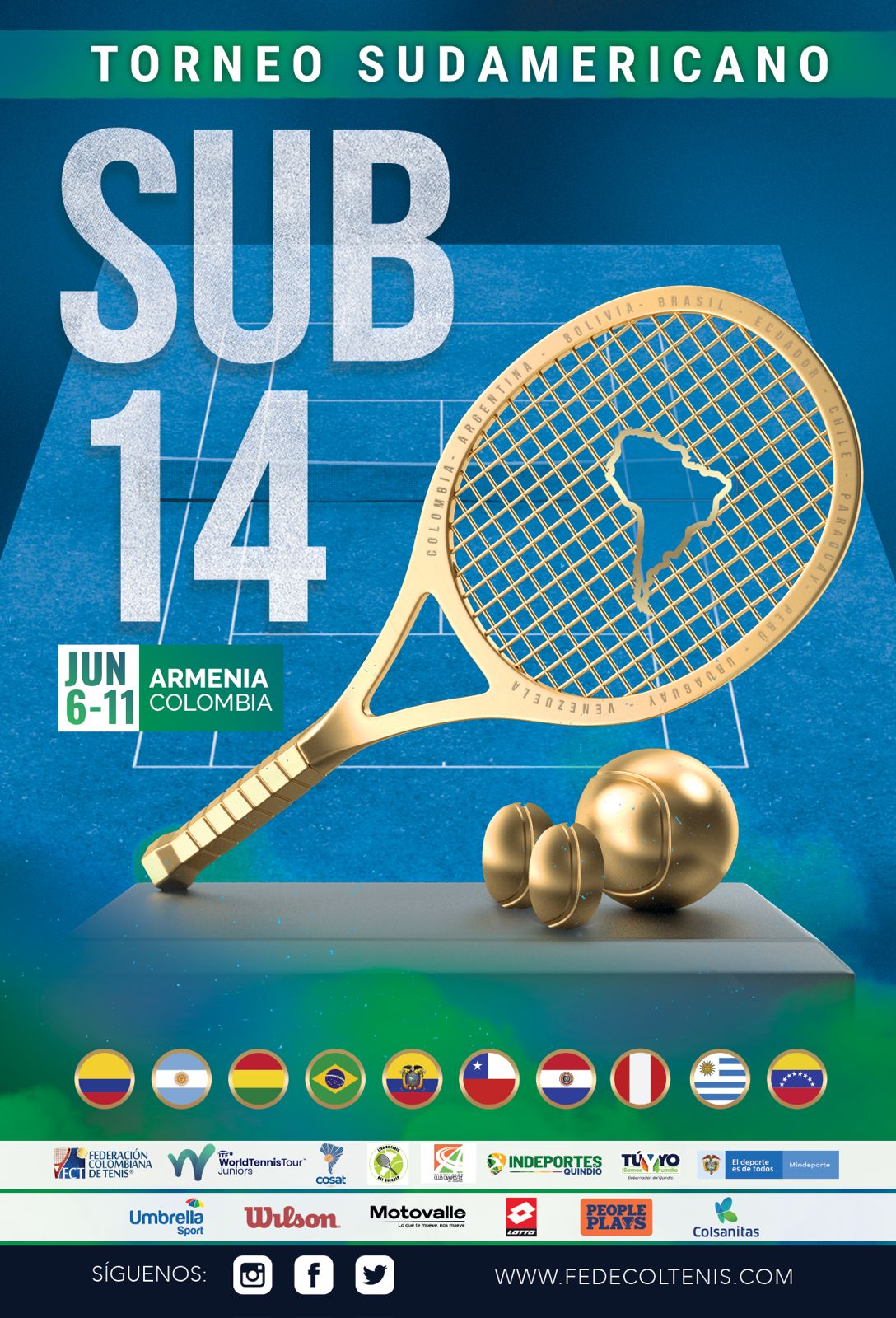 ARRANCA SUDAMERICANO DE TENIS SUB-14 EN ARMENIA